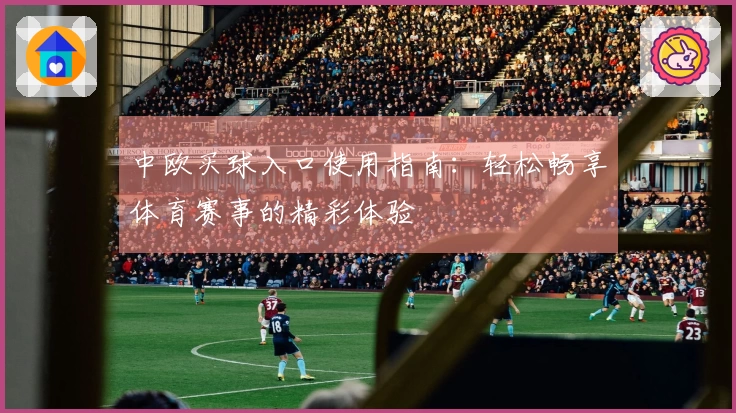 中欧买球入口使用指南：轻松畅享体育赛事的精彩体验